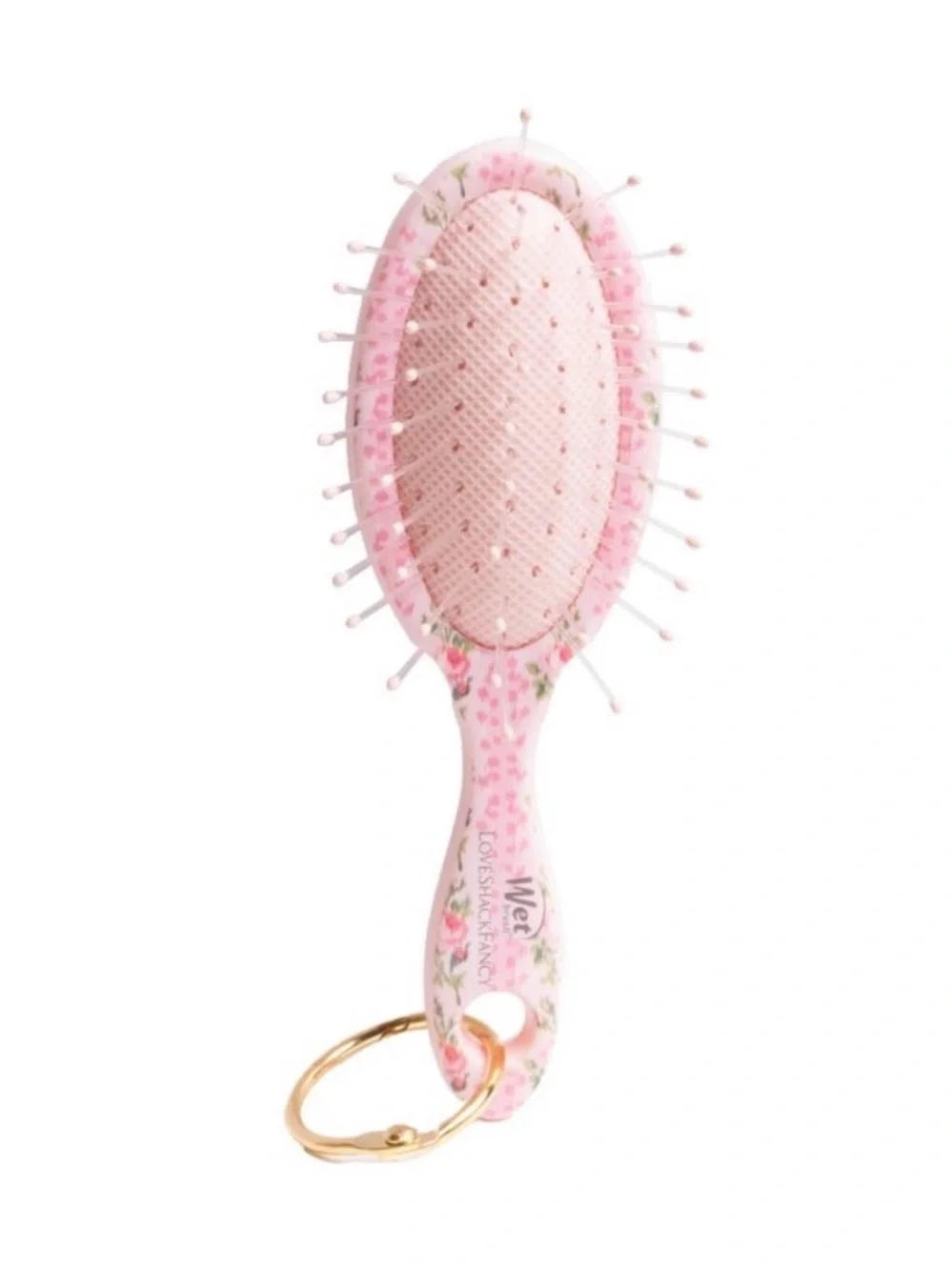 🌸🌺LoveShackFancy × WetBrush Blooming Heirloom Keychain Brush Strawberry Macaroon